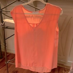 Sheer coral womens top